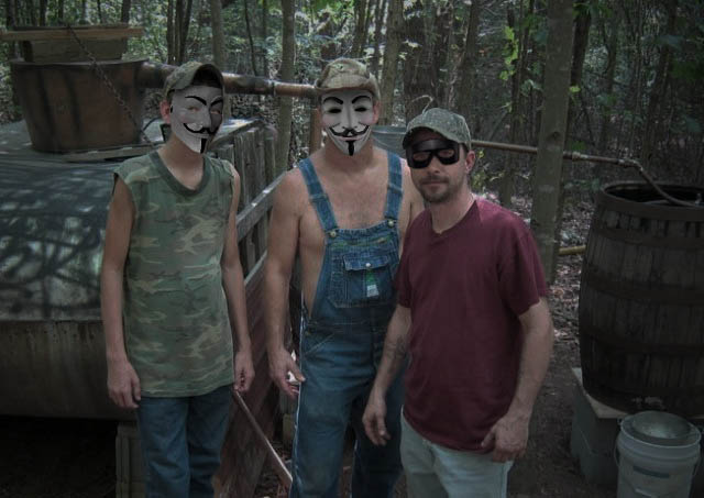Tre anonyma jordbrukare